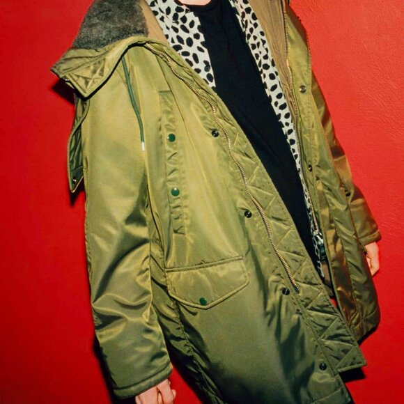 AllSaints RARE Army Green Oren Heavy Parka - Picture 2 of 16